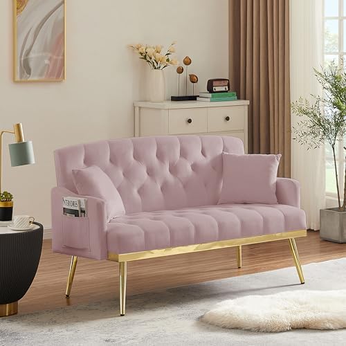 hansones 55-Inch Modern Velvet Loveseat Sofa - Image 4