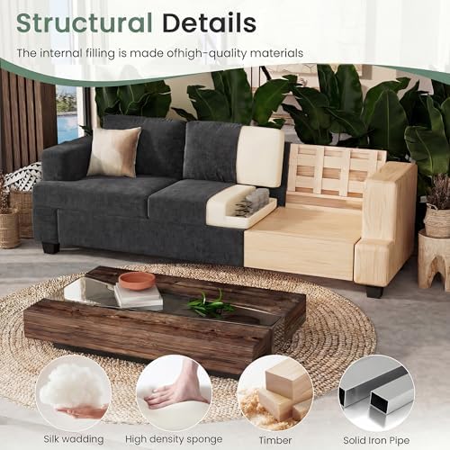 YOUDENOVA 2 Piece Set Comfy Sofa Couch, Loveseat Sofa * 2 - Image 5