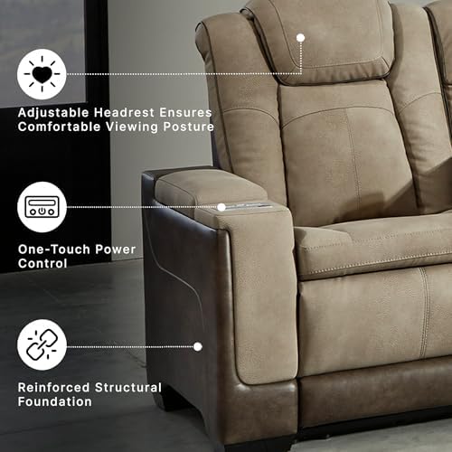 Signature Design by Ashley Power Reclining Loveseat - Image 4