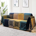 Boho Couch Cover Bohemian Throw Blanket Chenille Jacquard Tassels Throw by Turquoize