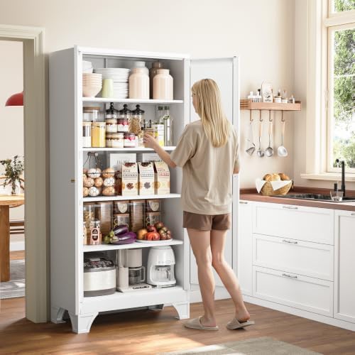 Yizosh Metal Pantry Cabinet Kitchen Pantry - Image 3
