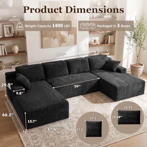 134" Boneless Couches for Living Room - Image 6