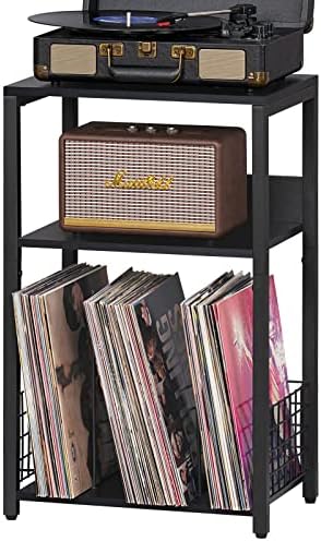 LELELINKY Black End Table, Small Side Table by LELELINKY