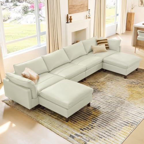 CHITA 161" Leather Super Large Sectional Couches by Unknown