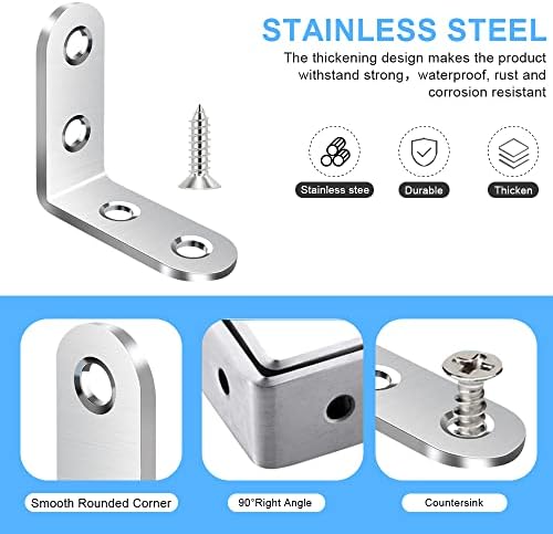Vicuna R 18PCS L Bracket Corner Brace, Stainless Steel Corner Bracket - Image 2