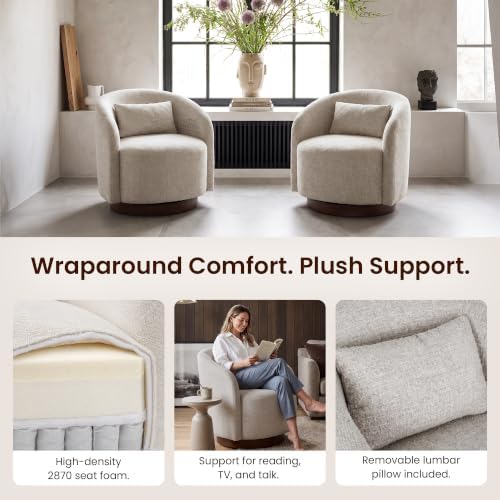 COLAMY Swivel Accent Chair for Living Room, Swivel Barrel Chair - Image 5