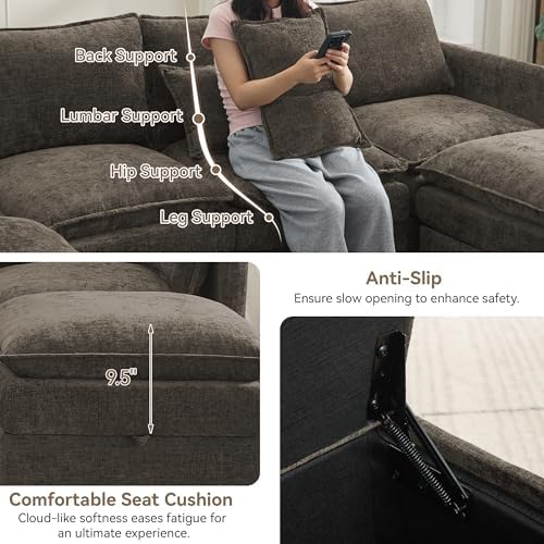 55" Cloud Modular Loveseat Sofa - Image 4
