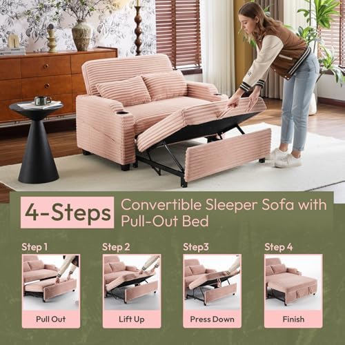 VINGLI Loveseat Sleeper Sofa Couch - Image 6