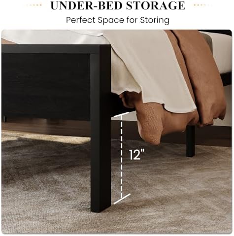 SHA CERLIN 14 Inch Twin Size Metal Platform Bed Frame - Image 4