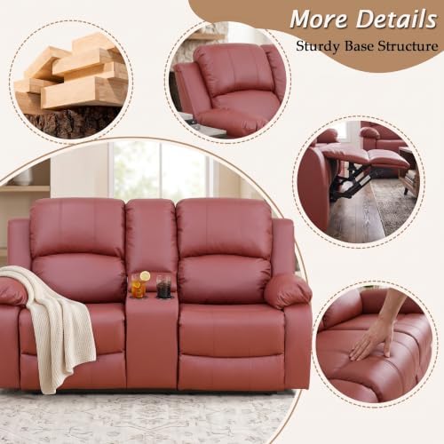 Leather Recliner Sofa Set，Leather Reclining Couch - Image 6