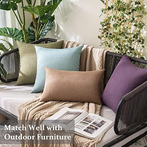 MIULEE Decorative Outdoor Pillow Covers Christmas Euro 26x26 Dark Green - Image 4