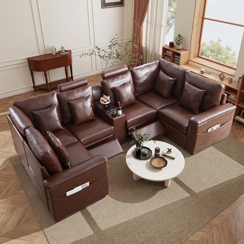 RARZOE Modular Sectional Couch Corner Seat Module, Faux Leather Armless Corner - Image 6