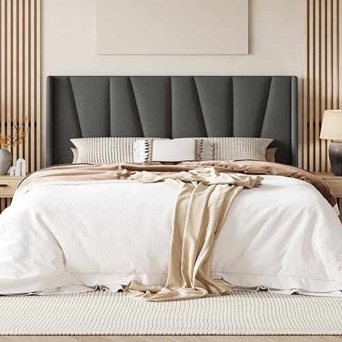 Allewie King Size Platform Linen Bed Frame by Allewie