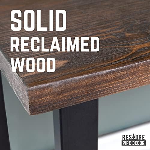 PIPE DECOR Boulder Black Solid Wood Rustic 48” Desk Kit - Image 6