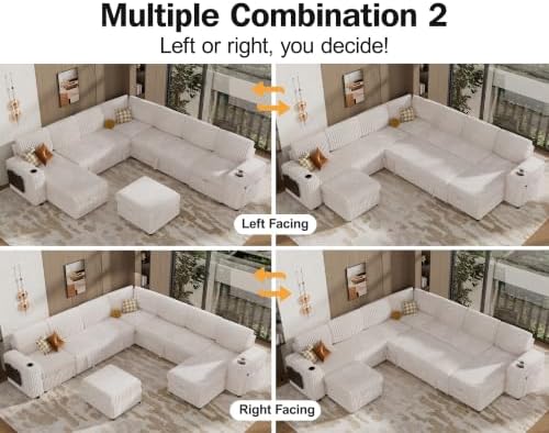 WEUP 130" Modular Sectional Sleeper Sofa - Image 6