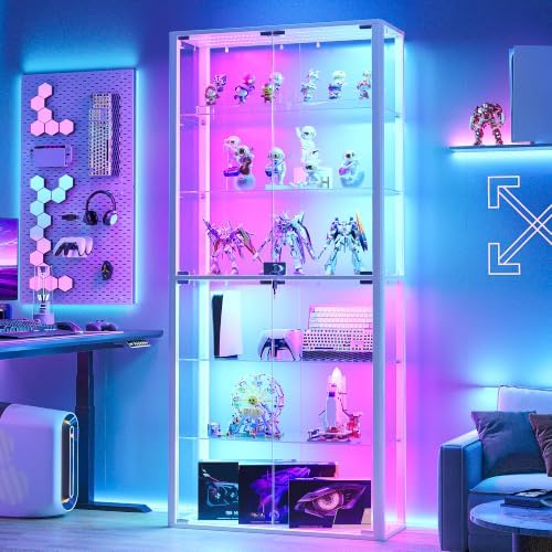Lvifur 6-Tier Glass Display Cabinet by LVifurSmartFurniture