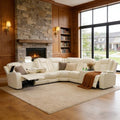Breathing Leather Reclining Sofa Set, Power Recliner Sectional Couch by PonlivingFurniture