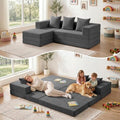 Boneless Couch Small, Convertible Sleeper Sofa Bed, Mini Modular Sectional Sofa by Winzoo