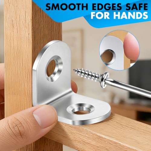 40PCS L Bracket Corner Brace, Stainless Steel Corner Bracket - Image 5