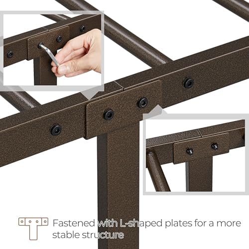 Yaheetech King Metal Platform Bed Frame, Victorian Headboard & Footboard - Image 7