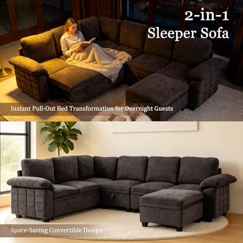Modern L-Shape Sleeper Sofa - Image 7