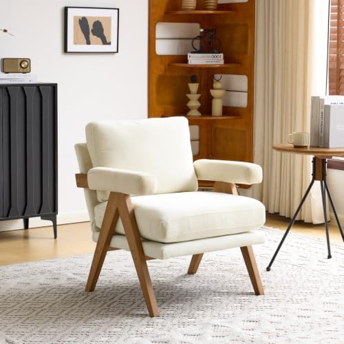 VINGLI Mid-Century Solid Wood Accent Chair by VINGLI
