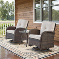 Belord Patio Wicker Chairs Swivel Rocker by Belord
