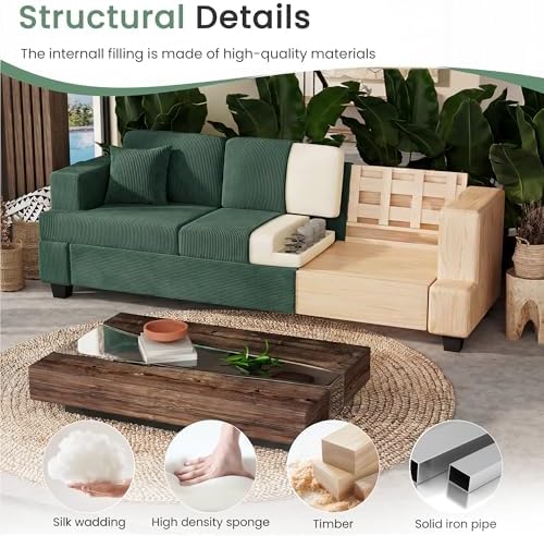 YOUDENOVA Sofa, 3 Piece Set Comfy Sofa, Loveseat & 2 3-Seater Couch - Image 7