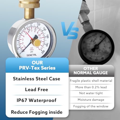 SENCTRL 0-200 Psi Lead-Free Water Pressure Gauge Test - Image 4