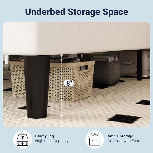 Allewie King Size Bed Frame, Storage Headboard & Charging Station - Image 6