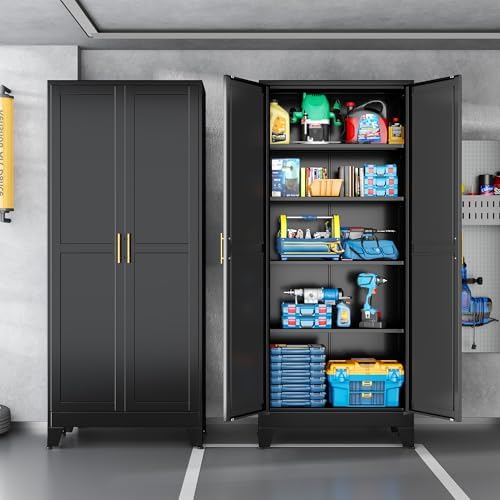 Black Metal Storage Cabinet - Image 6