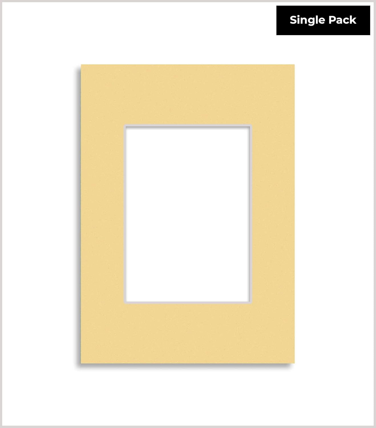 8.5x11 Mat Bevel Cut for 7x9 Photos - Acid Free Marzipan Beige Precut Matboard With Backing Board and Crystal Clear, Self Seal Photo Mat Bag - For Pictures, Photos, Framing - 4-ply Thickness
