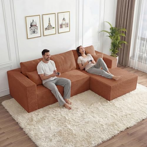108" Modular Sectional Sofa, L-Shaped Cloud Couch - Image 3