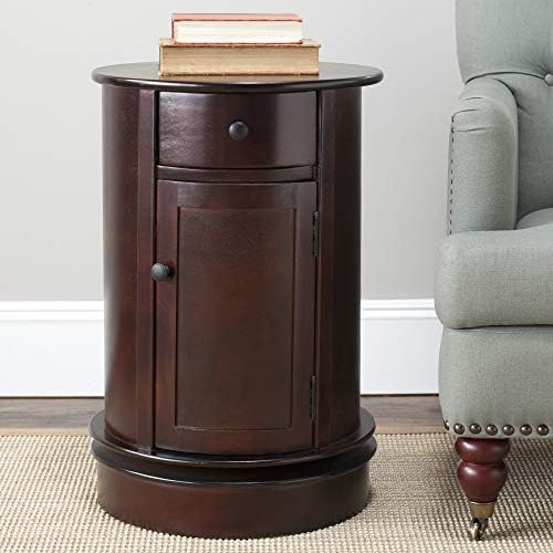 SAFAVIEH Tabitha Wood Side Table, 17.7" Red AMH5712E - Image 2