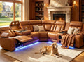 Leather Power Reclining Sectional Sofa Set by PonlivingFurniture