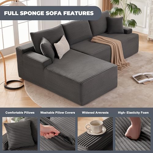 Mangodan Cloud Sectional Sofa, Boneless Couch - Image 5