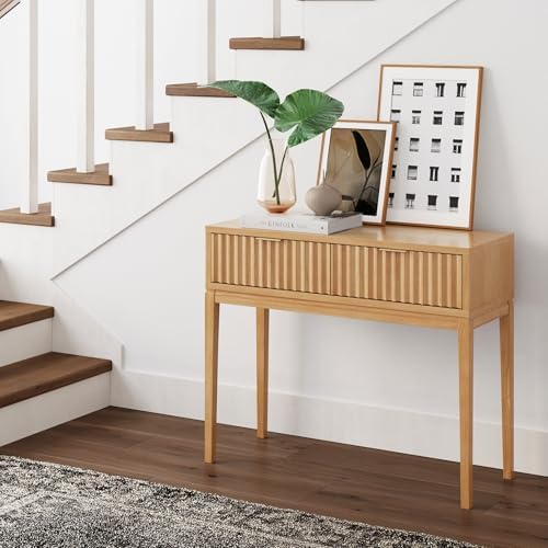 Nathan James Virgo Wood Accent Storage Console Sofa Table, - Image 3