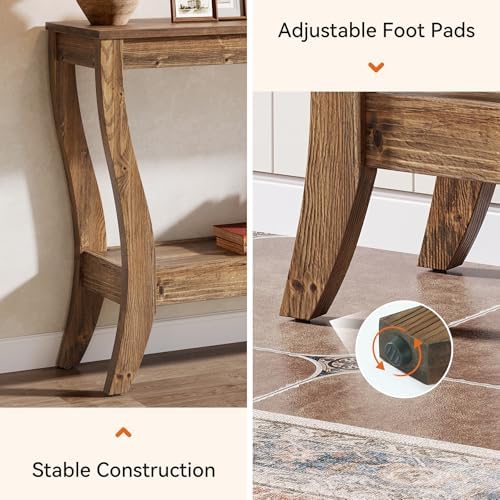 Solid Wood Console Table for Entryway, 41.3-Inch Farmhouse Sofa Table - Image 7