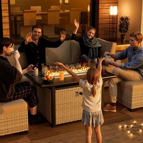Outdoor Patio Furniture Set PE Wicker Rattan Outdoor Sectional Sofa - Image 6