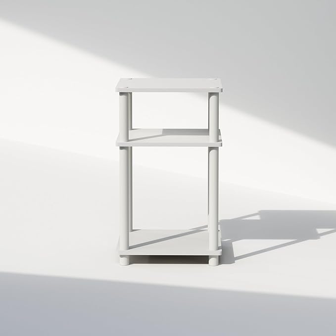 Furinno JUST Side Table, 3-Tier End Table, Open Shelves Night Stand, Bedside - Image 4