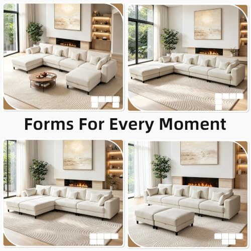 80.8" Cloud Sofa Loveseat, Modular Couch - Image 6