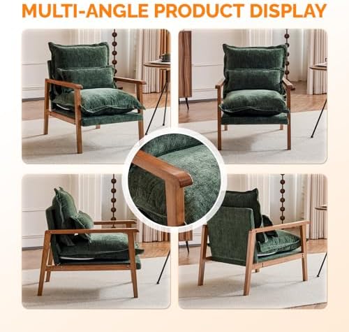 VINGLI Mid-Century Modern Cloud Accent Armchairs set of 2 - Image 3