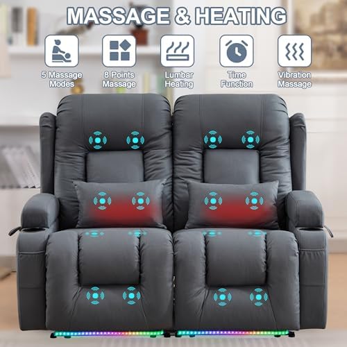 TUNYI Power Loveseat Recliner Sofa - Image 5