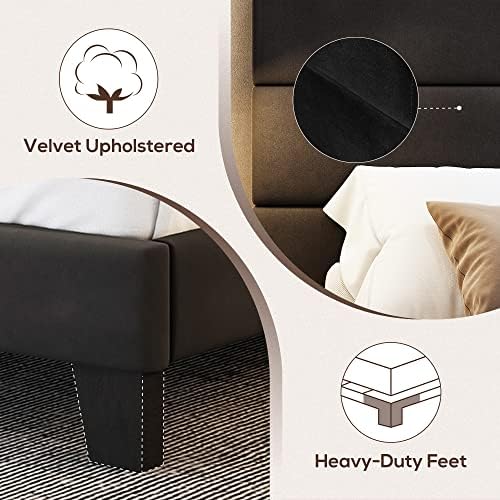 WEEWAY Queen Size Velvet Bed Frame - Image 6