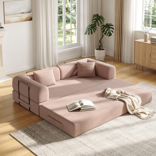 79in Boneless Couch Convertible Futon Sofa Bed Queen by Unknown