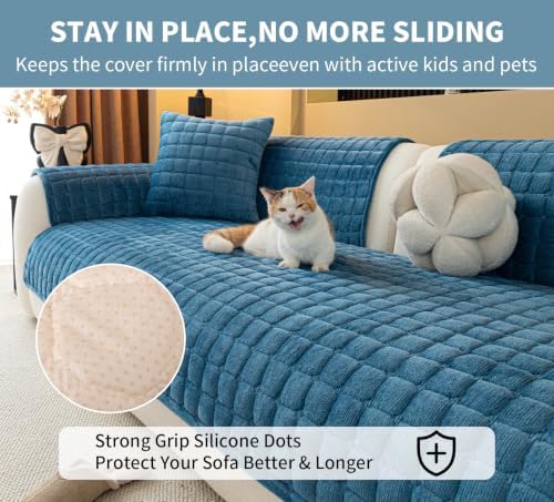 Sectional Velvet Couch Covers for 1 Seat, 27.6"x27.6" - Image 4