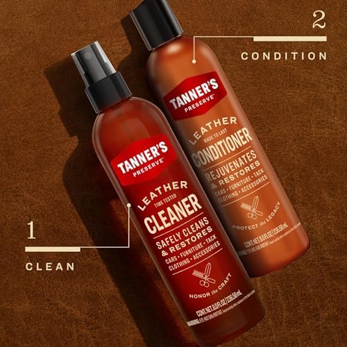 Tanner's Preserve Leather Cleaner & Conditioner Duo Pack, Rejuvinates & - Image 6