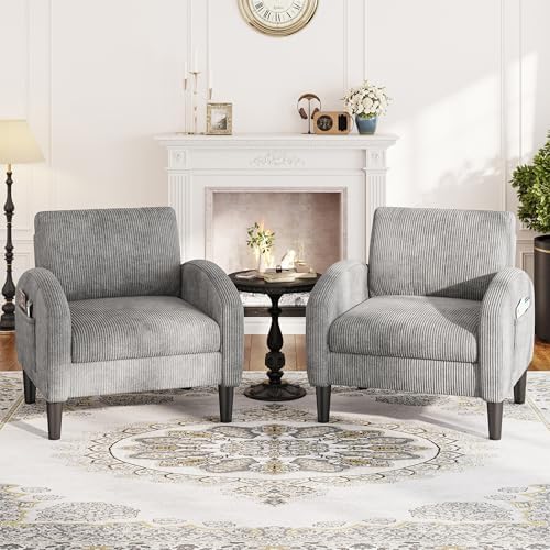 Homkdom Accent Chair with Side Pockets & Ergonomic Backrest by ElevateYourHome%EF%BC%8CEnhanceEver