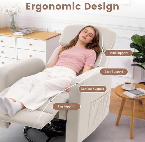 Korser Power Recliner Chair for Adults, Swivel Rocker Recliner - Image 5