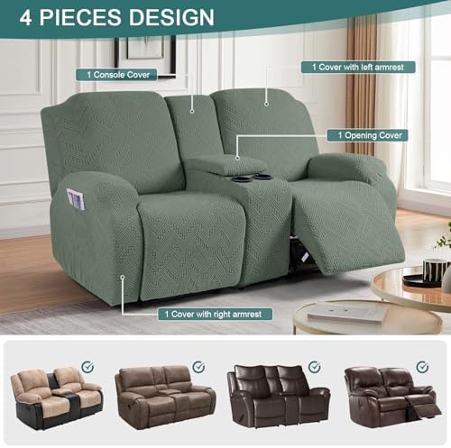Ruaozz Stretch Loveseat Recliner Cover - Image 4